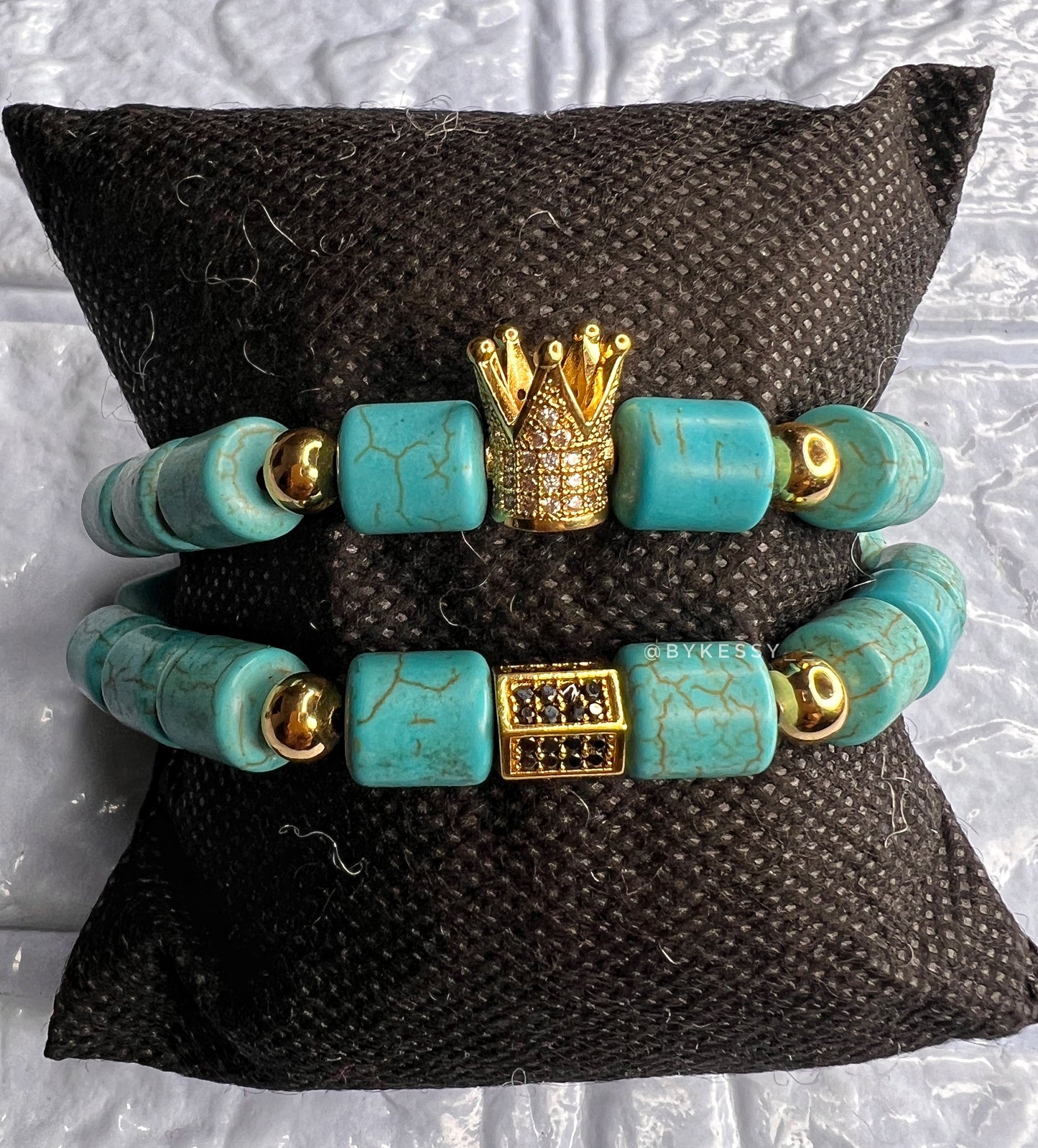 Turquoise Bracelets X Gold Accessories (Set of 2)