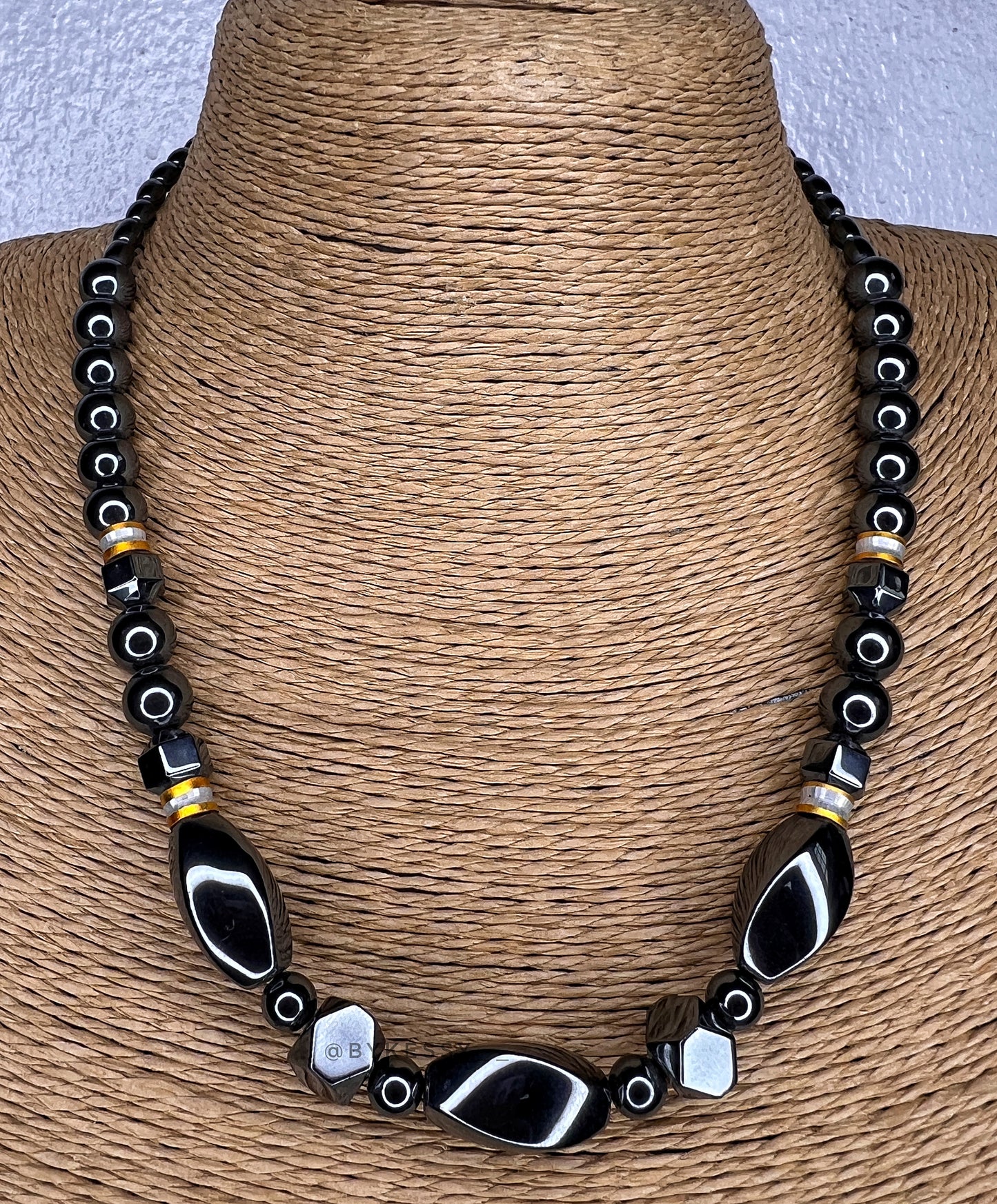 Men’s Statement Hematite Choker Necklace