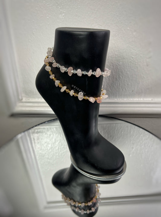 Rose Quartz Anklet
