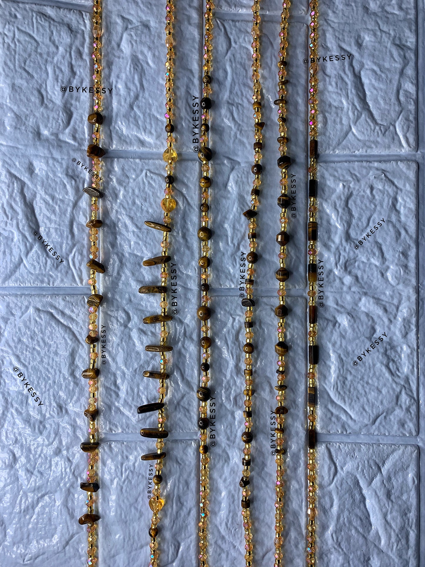 Tiger Eye Gemstone | Healing Crystals Waist Beads (Set of 6)