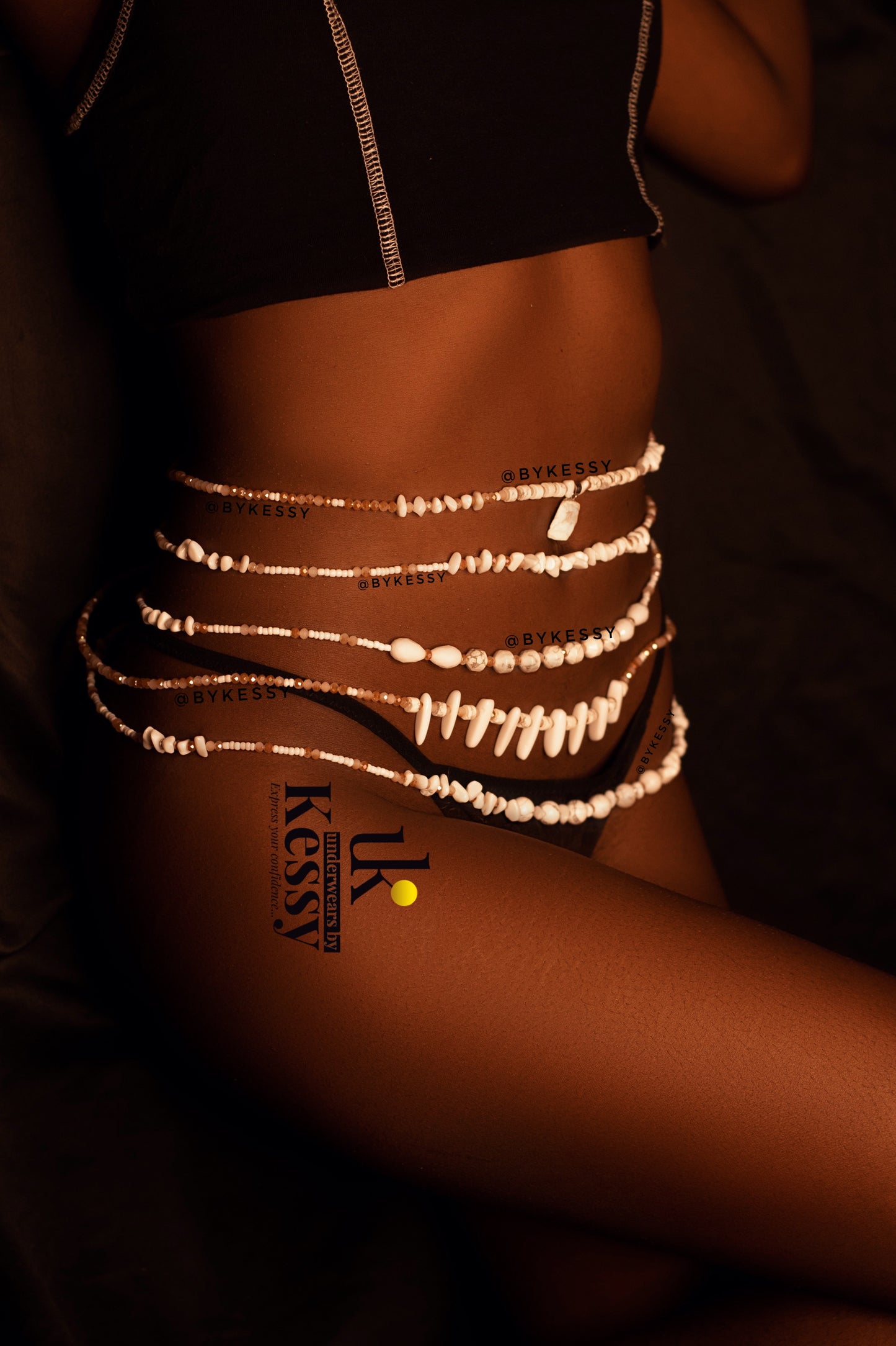 Howlite X Whitestone Waist Beads