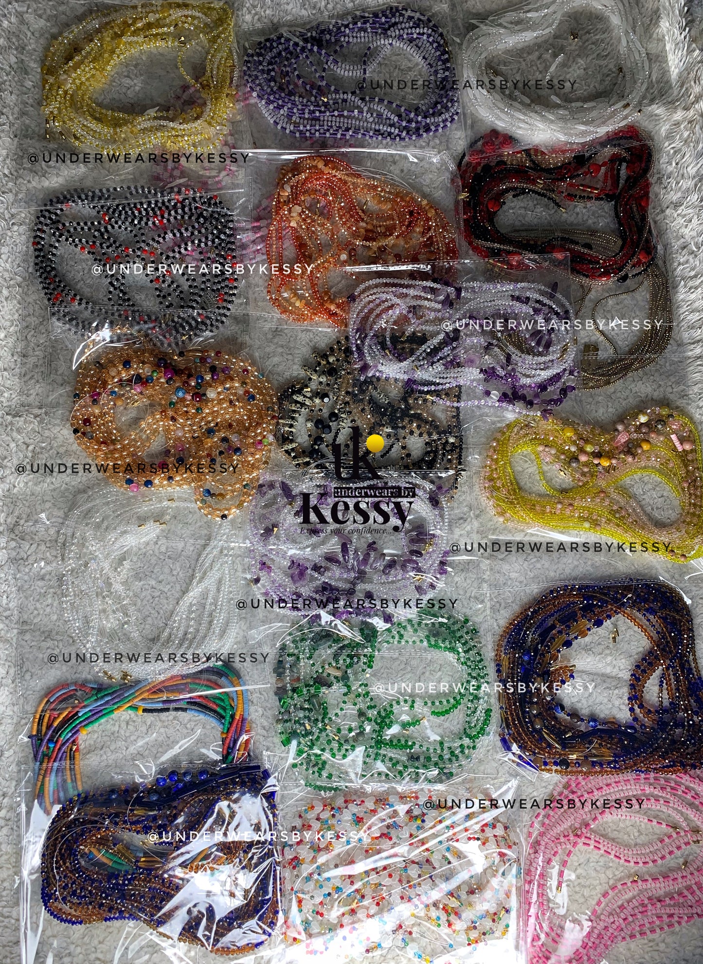 Wholesale: 30 Assorted Gemstone Waist Beads