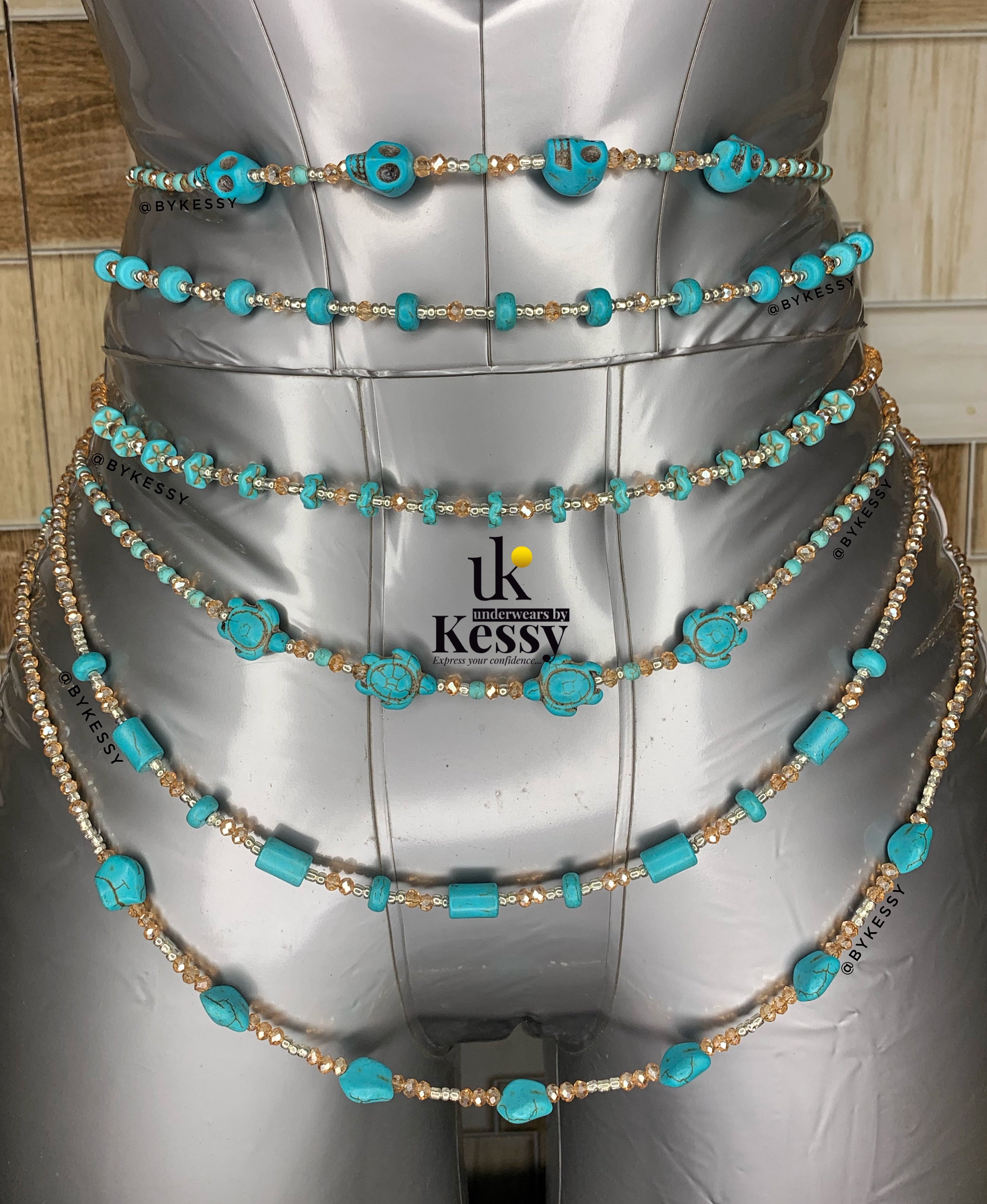 Turquoise waist beads new arrivals