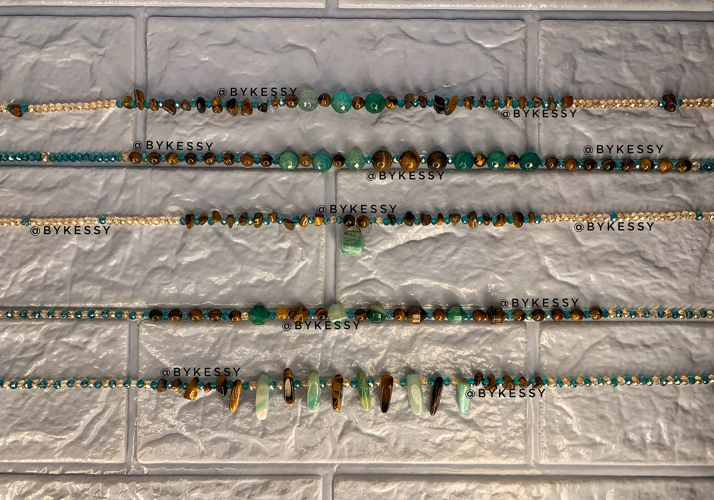 Tiger Eye X Amazonite Handcrafted Waist Beads