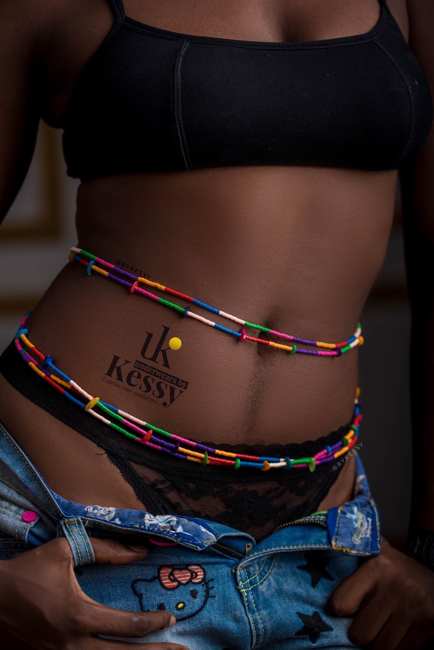 Multicolor Vinyl Waist Beads