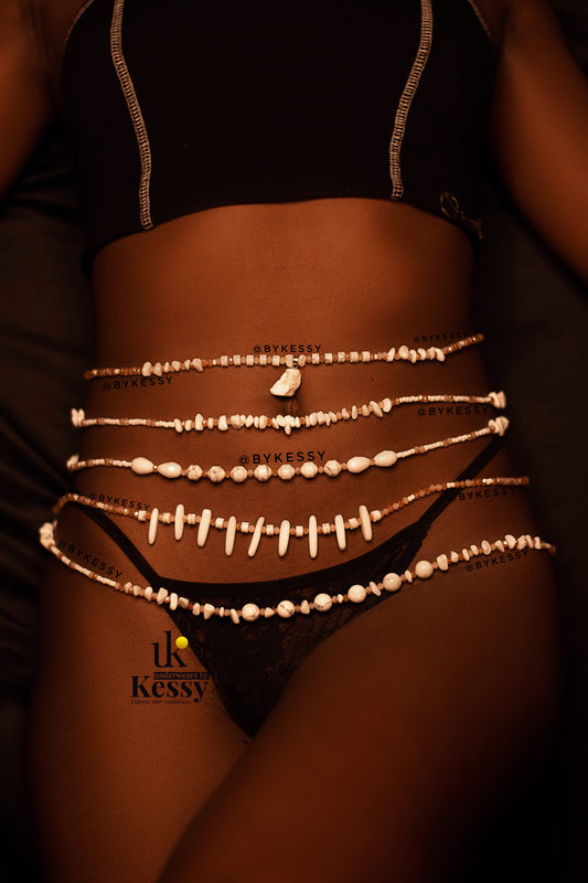 Howlite X Whitestone Waist Beads